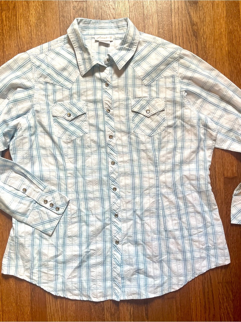 Ariat XL Pearl snap rhinestone metallic western shirt women’s lightweight